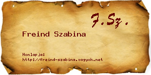 Freind Szabina névjegykártya
